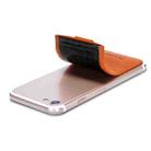 New Bring  Mobile Phone Back Sticker Card Holder Cowhide Bus Card Holder Card Antimagnetic Card Sticker(Brown) - 3