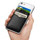 New Bring  Mobile Phone Back Sticker Card Holder Cowhide Bus Card Holder Card Antimagnetic Card Sticker(Carbon Fiber) - 1