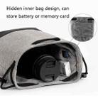 Baona Waterproof Micro SLR Camera Bag Protective Cover Drawstring Pouch Bag, Color: Medium Gray - 5