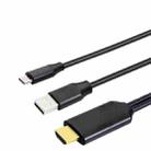 T2 Type C USB To HDMI-Compatible 4K 60Hz HD Cable TV Screen Connector for Phones, Tablets, Laptops, Projectors(Black) - 1