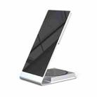 Y21 2 in 1 Mobile Phone Magnetic Wireless Charger 15W Fast Charging Bracket For IPhone & IPad(Silver) - 1