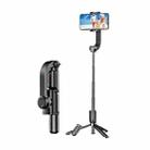 XYK-19017 Smart Anti-Shake Single Axis Stabilizer Retractable Mobile Phone Selfie Stick Video Live Tripod With Bluetooth Remote Control(Black) - 1