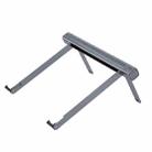 Laptop Desktop Heightening Bracket Portable Aluminum Alloy Portable Lifting Heat Dissipation Base(Silver Gray) - 1