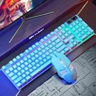 Skylion H600 1600dpi 104-Keys Wired Luminous Keyboard Manipulator Gaming Keyboard, Colour: Mouse And Keyboard (Blue) - 1