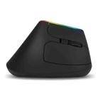 DELUX M618C 6 Keys 1600 DPI RGB Vertical Wireless Bluetooth Dual Mode Mouse(Black) - 1