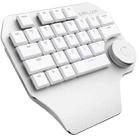 DELUX T11 29 Keys Single-Hand Keyboard Shortcut Key Speech Tool Flat Keyboard, Colour: Silver - 1