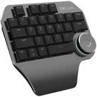 DELUX T11 29 Keys Single-Hand Keyboard Shortcut Key Speech Tool Flat Keyboard, Colour: Smart Version Black Gray - 1
