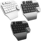 DELUX T11 29 Keys Single-Hand Keyboard Shortcut Key Speech Tool Flat Keyboard, Colour: Silver Black - 2