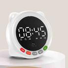 FF-G60Q Cute Bluetooth Speaker Alarm Clock Support FM / TF Card Wireless Mini Clock(White) - 1