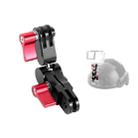 Aluminium Alloy 360 Degree Rotating Mount Adapter Adjustable Arm Connector for GoPro Hero11 Black / HERO10 Black /9 Black /8 Black /7 /6 /5 /5 Session /4 Session /4 /3+ /3 /2 /1, DJI Osmo Action and Other Action Cameras(Red) - 1