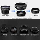 2 PCS 0.45X Ultra-Wide-Angle Macro Combination Mobile Phone External Lens With Clip(Black) - 3