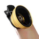 2 PCS 0.45X Ultra-Wide-Angle Macro Combination Mobile Phone External Lens With Clip(Gold) - 1