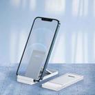 Oatsbasf 03637 Aluminum Alloy Mobile Phone Bracket Desktop Folding Portable Metal Rack(White) - 1