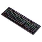 LEAVEN K880 104 Keys Gaming Green Axis Office Computer Wired Mechanical Keyboard, Cabel Length:1.6m(Black) - 1