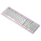 LEAVEN K880 104 Keys Gaming Green Axis Office Computer Wired Mechanical Keyboard, Cabel Length:1.6m(White) - 1