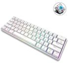 LEAVEN K28 61 Keys Gaming Office Computer RGB Wireless Bluetooth + Wired Dual Mode Mechanical Keyboard, Cabel Length:1.5m, Colour: Green Axis (White) - 1