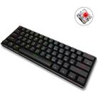 LEAVEN K28 61 Keys Gaming Office Computer RGB Wireless Bluetooth + Wired Dual Mode Mechanical Keyboard, Cabel Length:1.5m, Colour:   Red Axis (Black) - 1