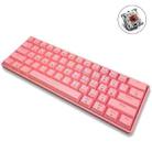 LEAVEN K28 61 Keys Gaming Office Computer RGB Wireless Bluetooth + Wired Dual Mode Mechanical Keyboard, Cabel Length:1.5m, Colour: Tea Axis (Pink) - 1