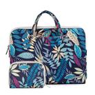 LiSEN LS-116 Simple Laptop Bag Business Laptop Liner Bag, Size: 13.3 inch(Canvas Colorful Leaves Blue) - 1