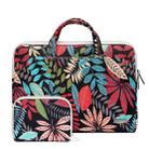 LiSEN LS-116 Simple Laptop Bag Business Laptop Liner Bag, Size: 15.6 inch(Canvas Colorful Leaves Black) - 1