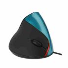 JSY-12 5 Keys USB Wired Vertical Mouse Ergonomic Wrist Brace Optical Mouse(Blue) - 1