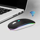 Y20 4 Keys Colorful Glow Charging Mute Mouse Notebook Game Wireless Mouse, Colour: 2.4G + Bluetooth (Black) - 1