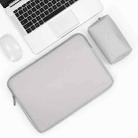 Baona BN-Q001 PU Leather Laptop Bag, Colour: Gray + Power Bag, Size: 11/12 inch - 1
