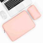 Baona BN-Q001 PU Leather Laptop Bag, Colour: Pink + Power Bag, Size: 15/15.6 inch - 1