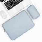 Baona BN-Q001 PU Leather Laptop Bag, Colour: Sky Blue + Power Bag, Size: 15/15.6 inch - 1