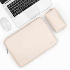 Baona BN-Q001 PU Leather Laptop Bag, Colour: Apricot + Power Bag, Size: 11/12 inch - 1