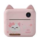 P1 Children Camera Printer Digital Toys Pocket Student Homework Mistakes Collections Printer, Style: Pink Cat - 1