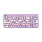 MOFii 888 100 Keys Wireless Bluetooth Keyboard with Tablet Phone Slot(Purple Mix Color) - 1