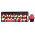 MOFii 888 2.4G Wireless Keyboard Mouse Set with Tablet Phone Slot(Black Red) - 1