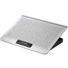 ICE COOREL Laptop Aluminum Alloy Radiator Fan Silent Notebook Cooling Bracket, Colour: Six-Fan Space Silver - 1