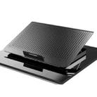 ICE COOREL Laptop Aluminum Alloy Radiator Fan Silent Notebook Cooling Bracket, Colour: Six-Fan Tungsten Gold Black - 1