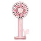 Zipper Fan USB Mini Handheld Fan Portable with Stand Base(Xiangfei Powder) - 1