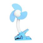 Portable Stroller Fan 360 Degree Clip Mini Fan(Blue EVA) - 1
