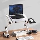 Oatsbasf Folding Computer Desk Laptop Stand Foldable Lifting Heightening Storage Portable Rack,Style: L01 White - 1