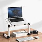 Oatsbasf Folding Computer Desk Laptop Stand Foldable Lifting Heightening Storage Portable Rack,Style: L02 White - 1