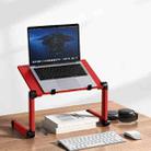 Oatsbasf Folding Computer Desk Laptop Stand Foldable Lifting Heightening Storage Portable Rack,Style: L02 Red   - 1