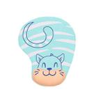 2 PCS Silicone Comfortable Padded Non-Slip Hand Rest Wristband Mouse Pad, Colour: Blue Cat - 1