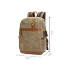 D1383 Outdoor SLR Digital Camera Backpack Waterproof Batik Canvas Camera Bag(Green) - 3