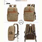 D1383 Outdoor SLR Digital Camera Backpack Waterproof Batik Canvas Camera Bag(Gray) - 4