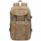 3040 Batik Canvas Shoulder Camera Bag Micro Single Digital Camera Bag(Khaki) - 1