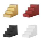 Photography Geometry Props Wooden Ladder Stairs Cube Photo Props Background(Red) - 2