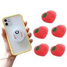 5 PCS Special-Shaped Cartoon Epoxy Retractable Mobile Phone Holder(E09 Peach) - 1