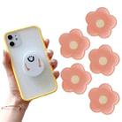 5 PCS Special-Shaped Cartoon Epoxy Retractable Mobile Phone Holder(Orange Flower) - 1