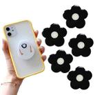 5 PCS Special-Shaped Cartoon Epoxy Retractable Mobile Phone Holder(M115 Black Flowers) - 1