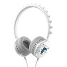 Y18 Cartoon Dinosaur Wired Control Sports Headset with Mic, Cable Length: 1.2m(White) - 1