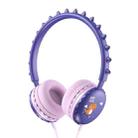 Y18 Cartoon Dinosaur Wired Control Sports Headset with Mic, Cable Length: 1.2m(Purple) - 1